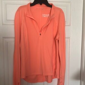 Avalanche Orange Long Sleeve Fitted Athletic Top